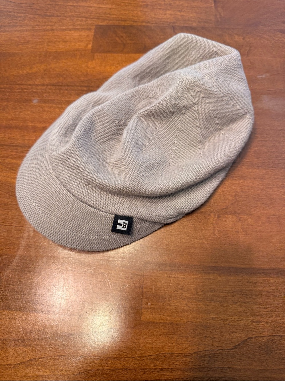 Block Men's Knit Cyclist Cap Visor in Light Gray